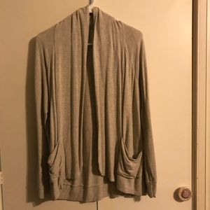Eberjey size S heathered tan cardigan sweater